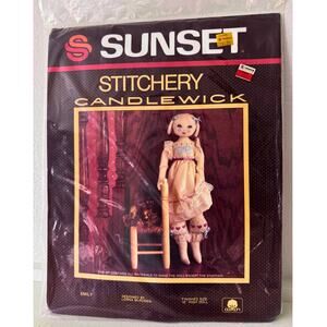 Vintage Sunset Stitchery Doll Kit – Lace Dress – Unopened Embroidery Kit